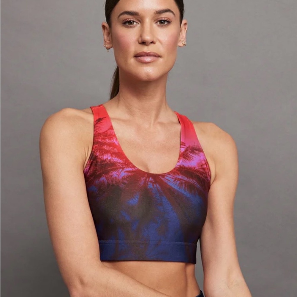 TEREZ Palm Sunset Placement Bra Size Medium NWT